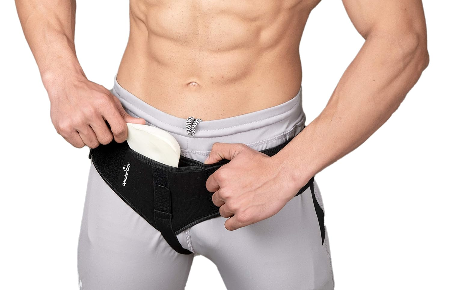 Wonder Care-Single Left/Right Inguinal Hernia Belt for Men Support Brace - Truss Brace with 1 Removable Compression Pad and Adjustable Groin Strap- Comfort Truss Hernia Belt -Left L image number 6