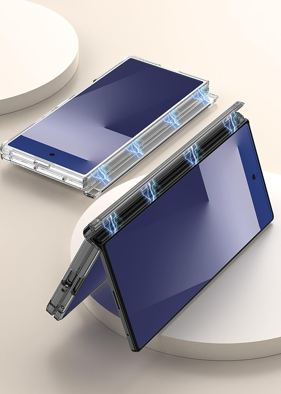 Hauw Case for Galaxy Z Fold7 5G, Ultra Thin All-Inclusive Hinge Soft Silicone Mobile Phone Case Compatible with Samsung Galaxy Z Fold7 5G, Black image number 2