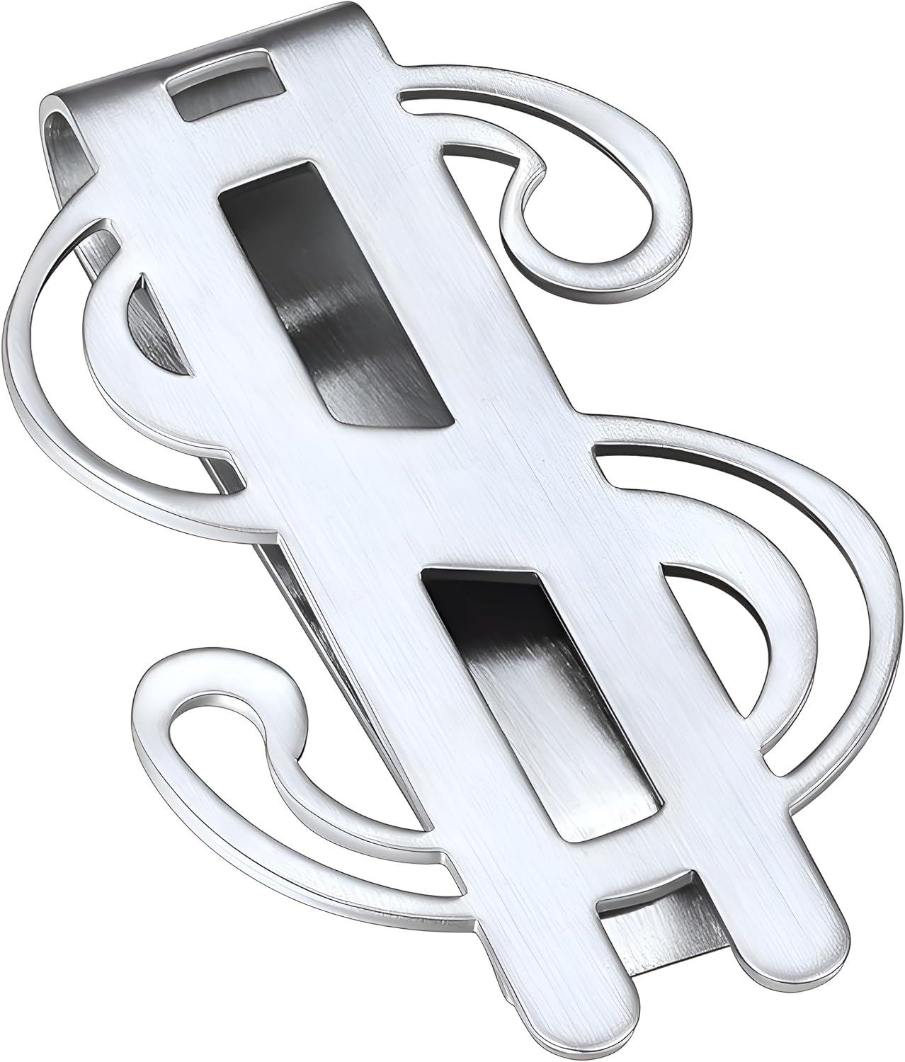 2PCS Stainless Steel Money Clip Slim Wallet Credit Business Card Holder for Men, Wallet Charms Father Dad Husband