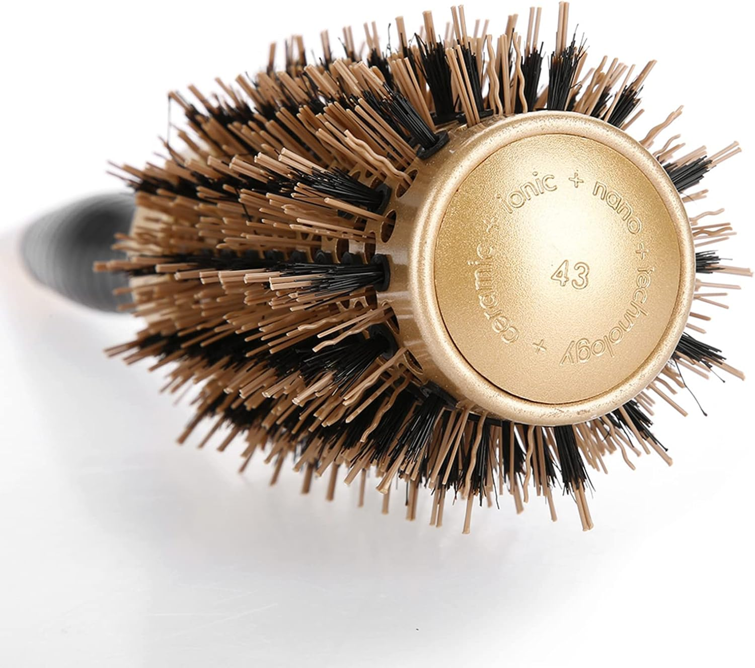 Antistatic Anion round Hair Brush with Ceramic Plate Design for Salon and Home Use, round Brush for Blow Drying (A1813-43)