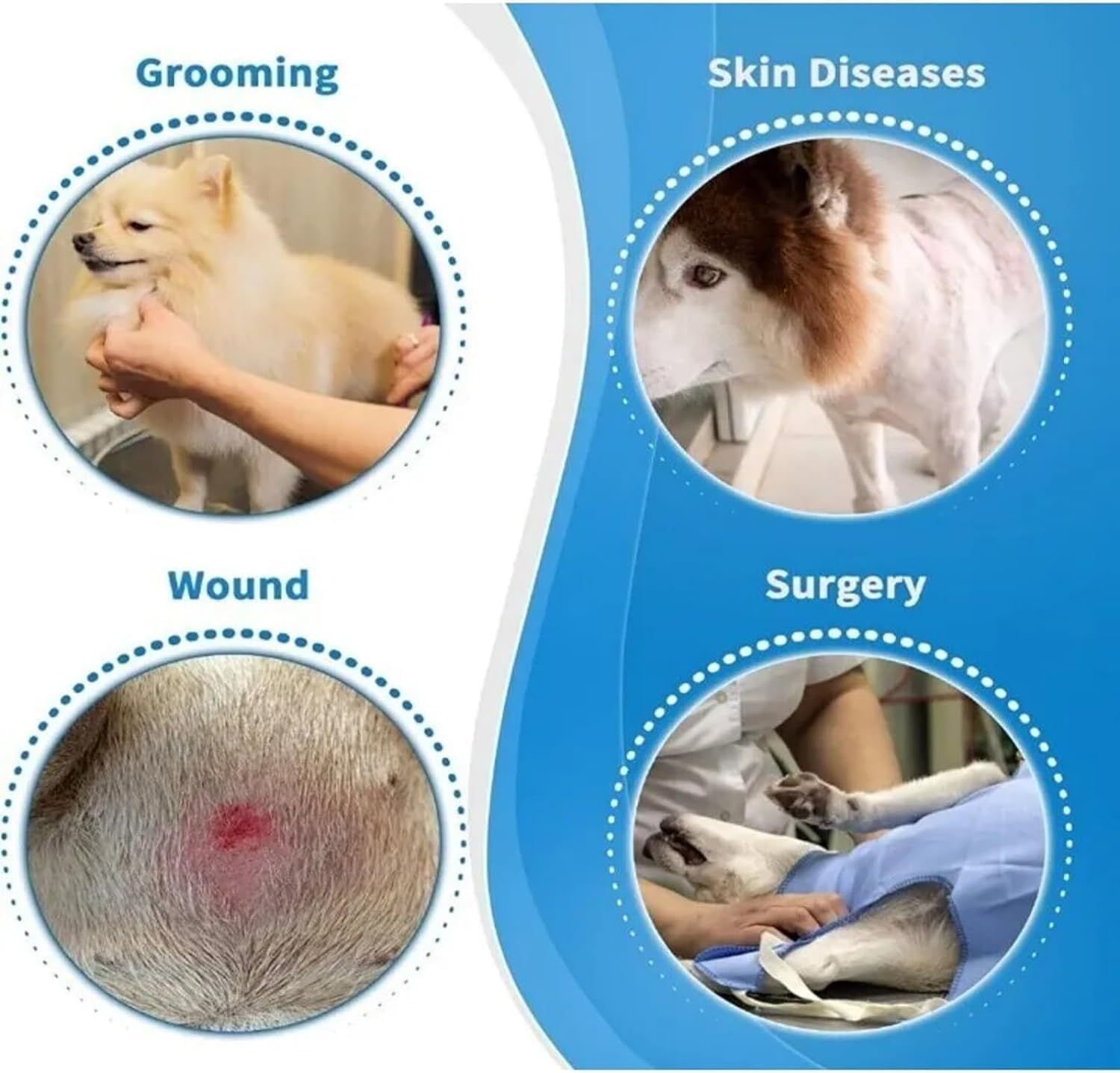 Dog Cone,Soft Dog Cone after Surgery,Adjustable Breathable Dog Cone Collar,Soft Dog Cones for Large Medium Small Dog,Protect Pets from Licking Wounds,Soft and Comfortable, Reduce Anxiety (BLUE, S) image number 6