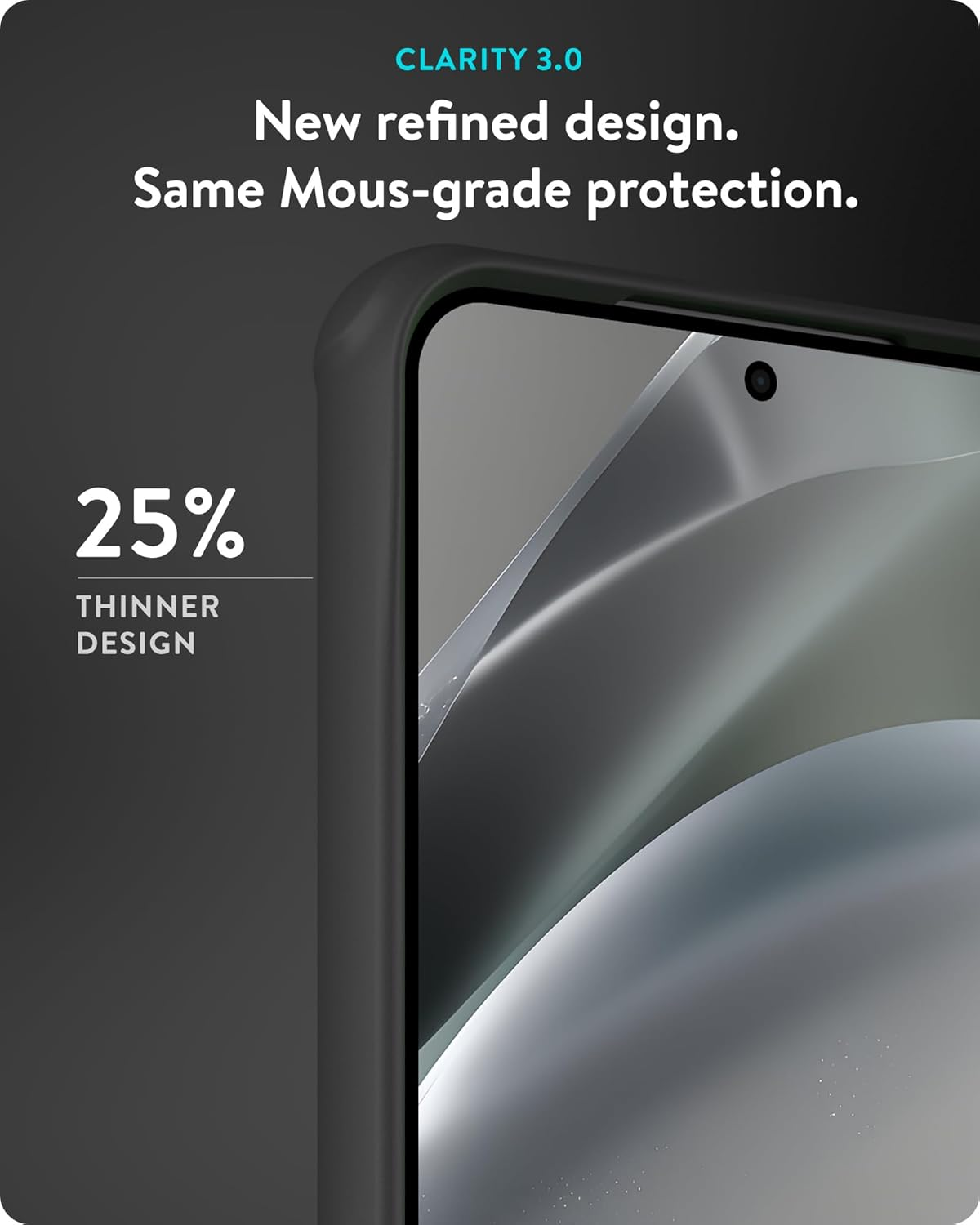 Mous for Samsung Galaxy S25 plus Case Clear - Clarity - Scratch Resistant Crystal Clear & Slim Design - Protective Shockproof Phone Cover image number 5