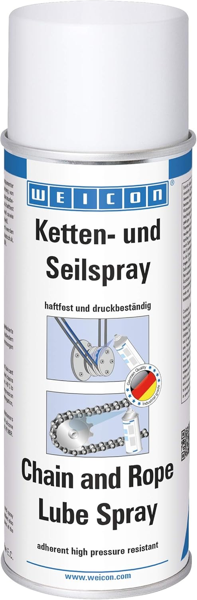 WEICON Chain and Rope Spray | Adhesive Lubricant for Chains and Wire Ropes of All Kinds | Prevents Elongation, Friction and Wear image number 1