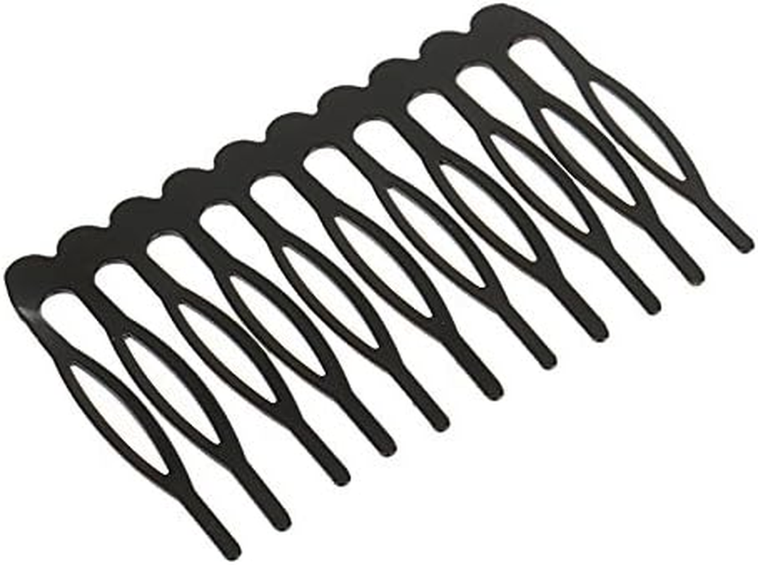 10 Pieces 10 Teeth Metal Black Wig Combs Hair Pins Clips DIY for Women Beauty