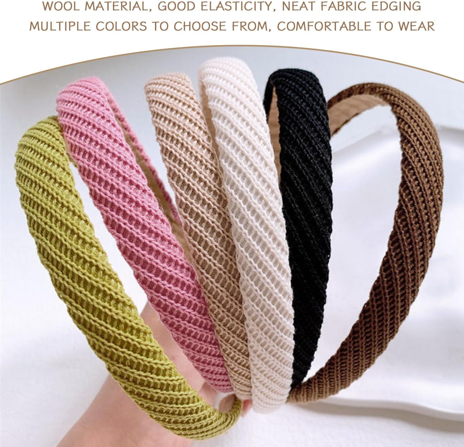 6 Pieces of Women with Wide Hair, Simple and Versatile Accessories, Hairstyle Decorations, Slip Headbands, Hairstyle Accessories. image number 5