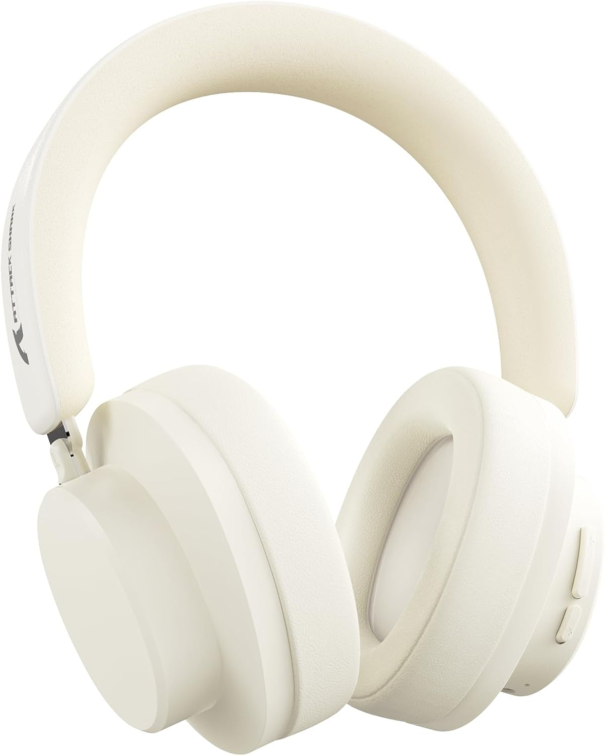 ATTACK SHARK G500 Active Noise Cancelling Wireless Headphone, over Ear Bluetooth Headset with Built-In Mic, BT5.3 & 3.5MM Wired Dual Mode, Lightweight Foldable, On-Ear Style for Home/Office - Beige