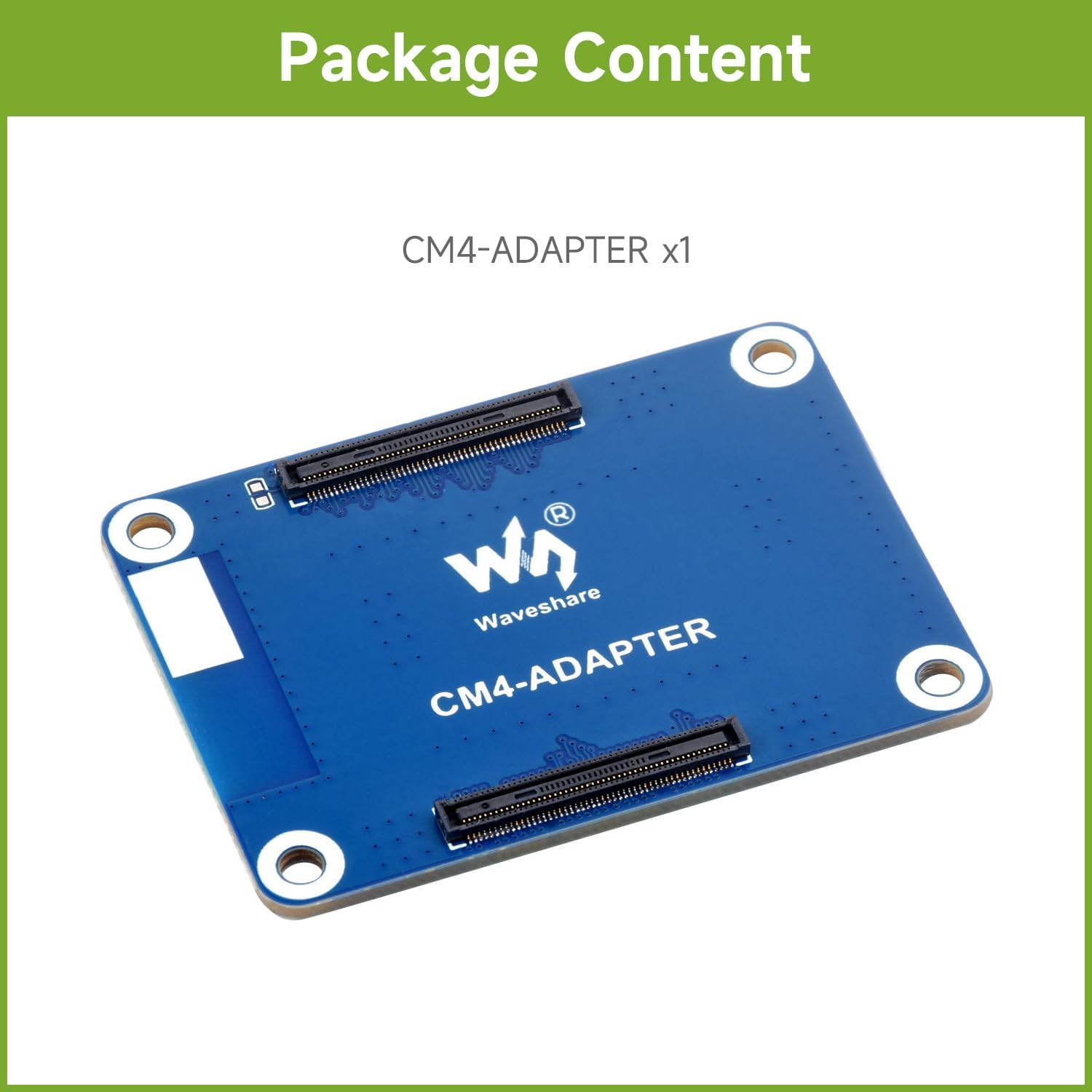 Waveshare Interface Protection Adapter Board, Compatible with Raspberry Pi Compute Module 5/4 Series, Provides Physical Protection for Frequent Plugging and Unplugging of CM4/CM5 Socket