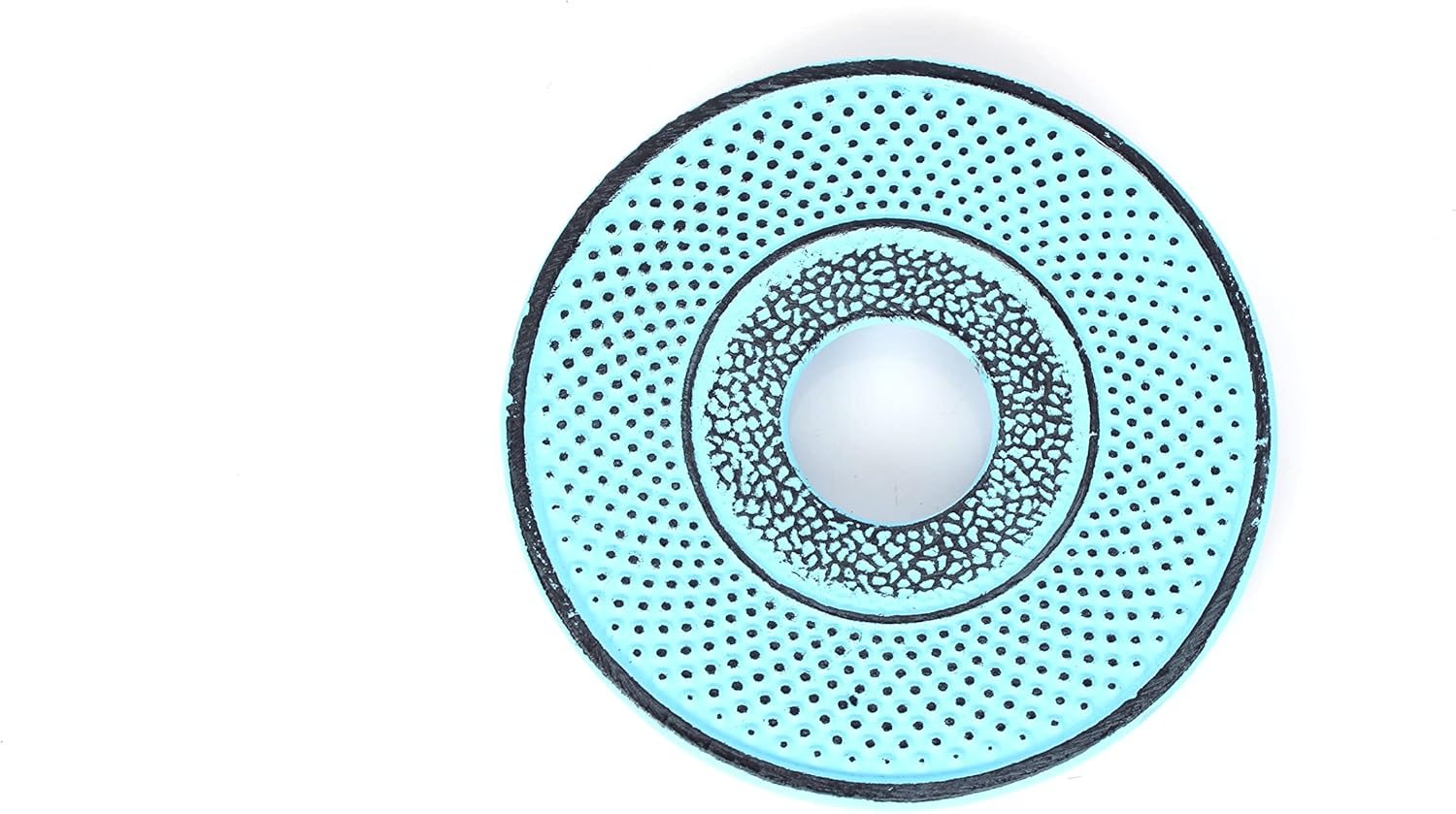 Echtwerk Cast Iron Tea Service Teapot 1.1L with Removable Strainer, Tea Maker with Saucer and 2 Tea Cups, Vintage Design Teapot Set for Loose Tea Preparation, Light Blue image number 3