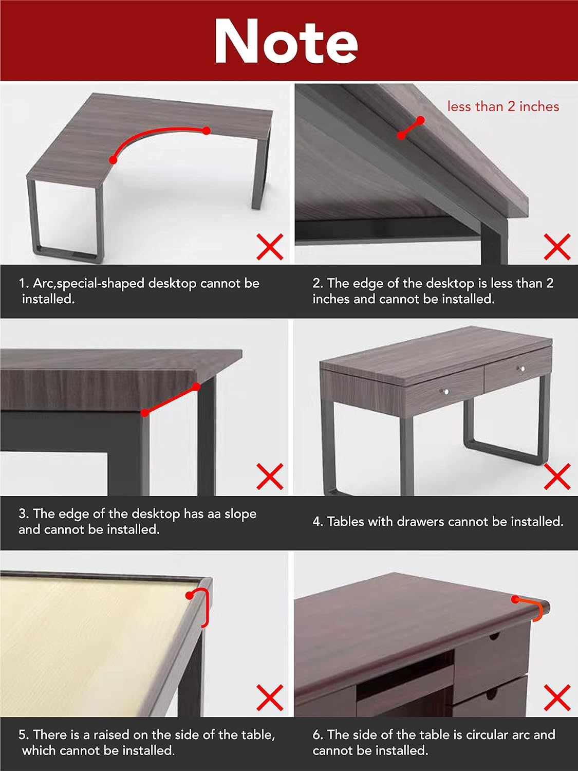 HONJIE Computer Arm Rest for Desk, Suitable for Office Desks, Sturdy Mouse Arm Support, Computer Desk Extender, Suitable for Home and Office image number 4