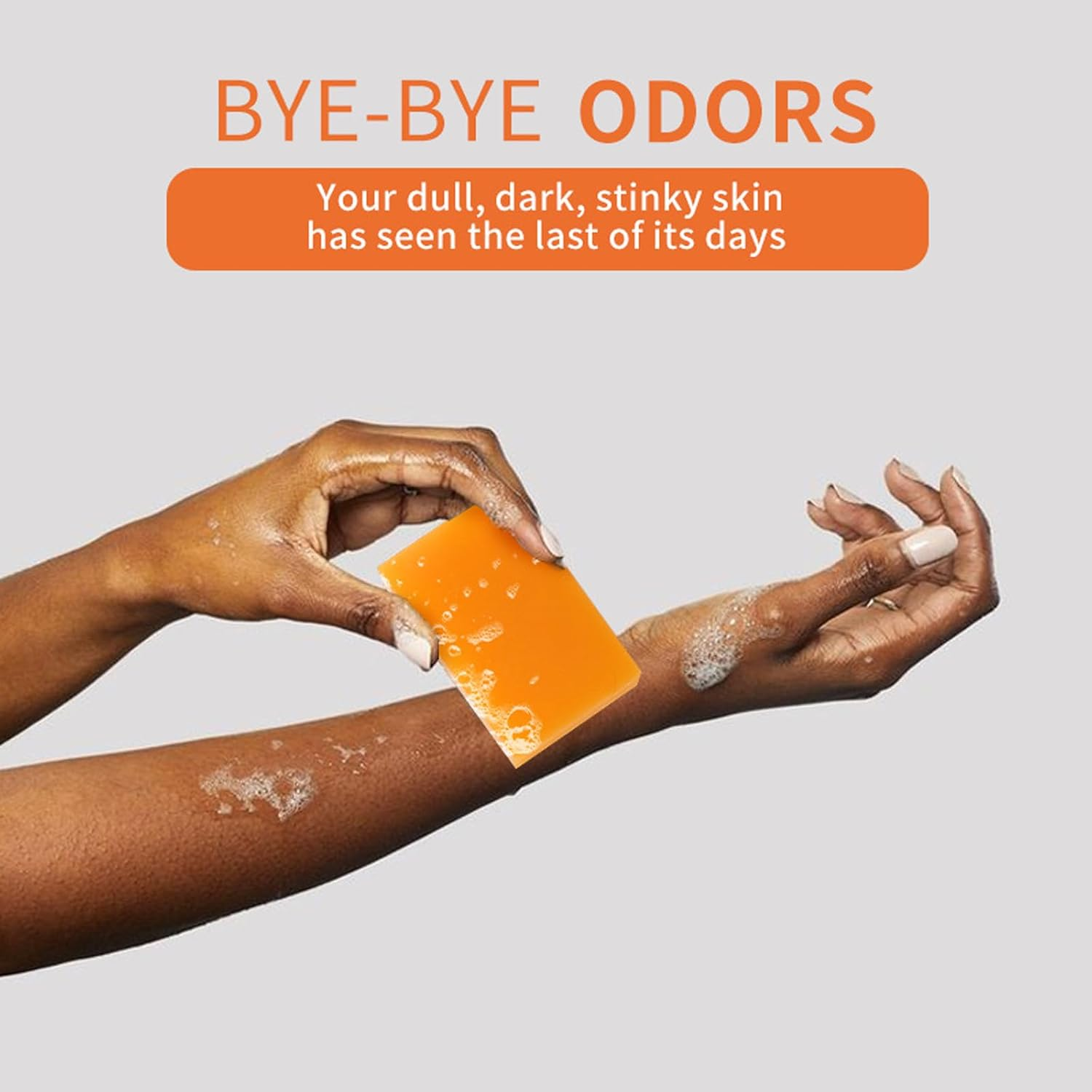 Persimmon Soap Bar for Body Odor, Deodorant Persimmon Bar Soap, Deodorizing Body Wash with Persim/Mon Extract for Eliminating Bo/Dy Odor, Bo/Dy Deeply Cleansing Bar Soap, Hydrating & Skin (1 PCS) - 1 Pcs image number 2