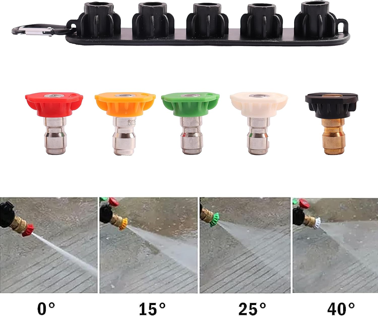 308494065 Pressure Washer Wand Compatible with Ryobi RY14122 Pressure Washer Replacement Spray Wand # 308494075 - with 5 Spray Nozzles and 1 Tips Holder