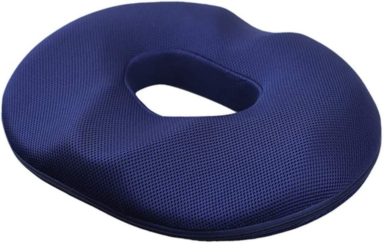 Seat Cushion, Memory Foam Blue Donut Cushion for Tailbone and Coccyx Pain, Lower Back Pain, Pressure Relief, for Home, Office Chair, Wheelchair, Car Seat image number 5