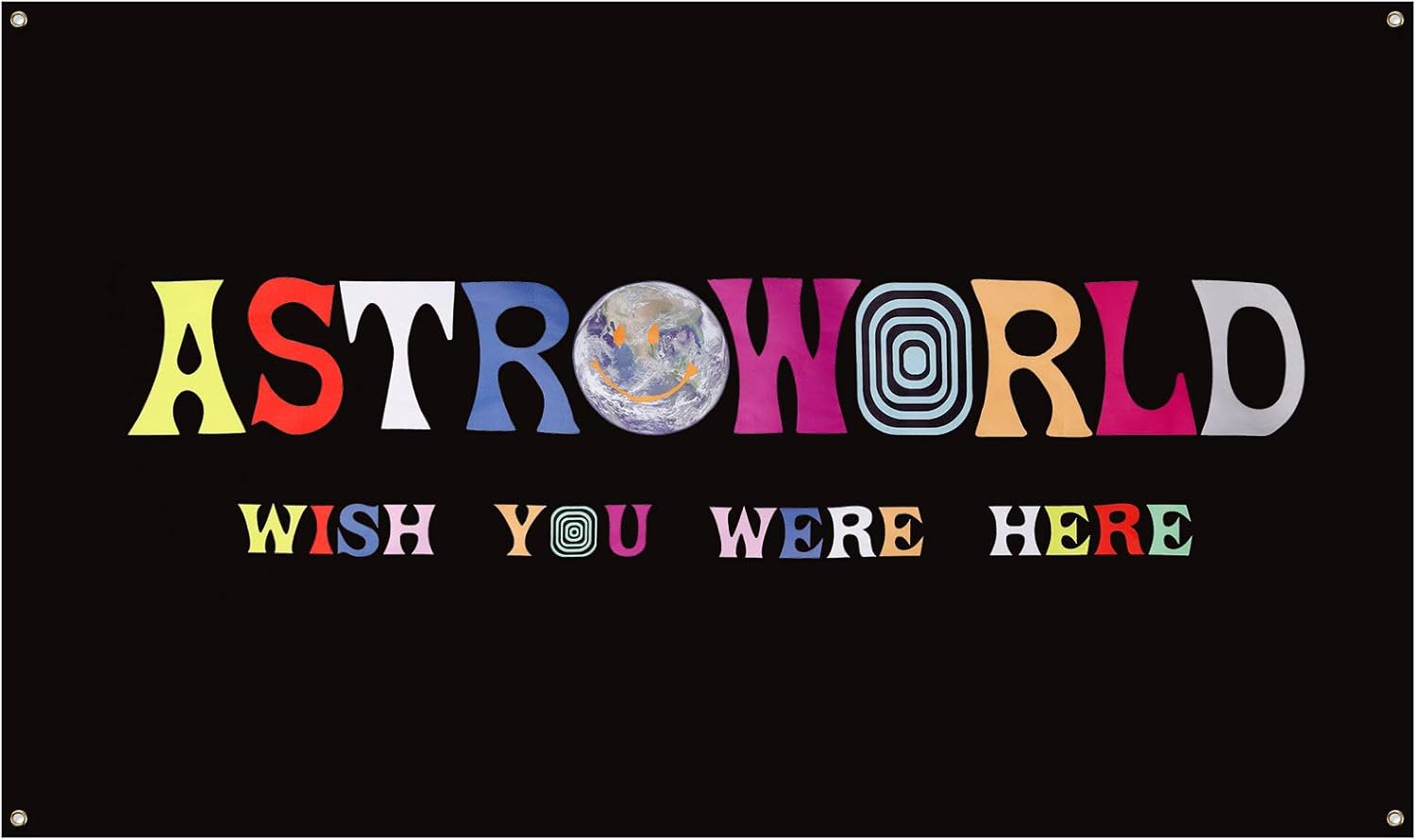 Astroworld Flag Black, 3X5 Feet Flag Banner, Man Cave Wall Flag with Brass Grommets for College Dorm Room Decor,Tailgates,Parties,Gift image number 3