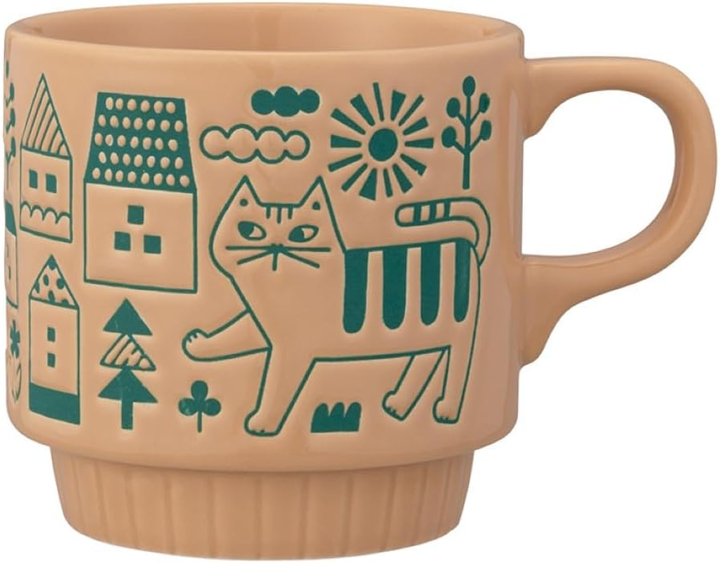 Decore Corporation Osanpo Mug, Flower Garden, Size (W X D X H): Approx. 3.4 X 4.8 X 3.4 Inches (8.8 X 12.2 X 8.8 Cm), MG-47881