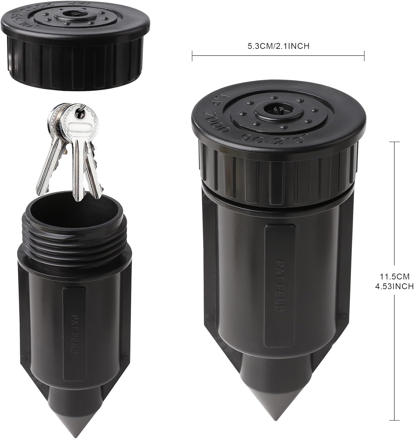 Fake Sprinkler Key Hider Diversion Safe,Decoration Safe Holder for Outdoor,Hide a House Spare Key image number 3