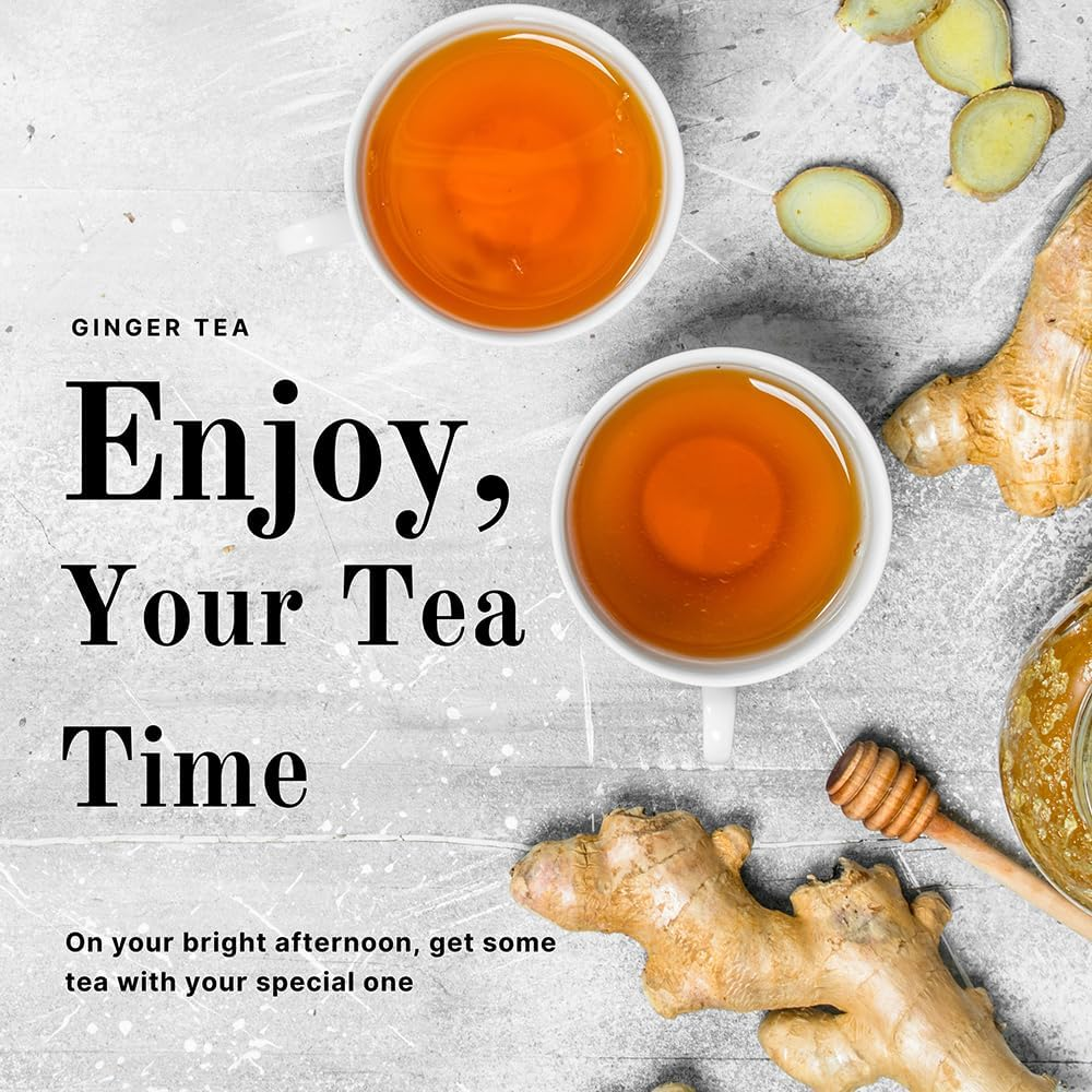 Ginger Tea Cut 100 G | Natural, Freshly Sliced Ginger Root for a Full-Flavored and Refreshing Experience | Perfect for Brewing Bold, Soothing Tea image number 3