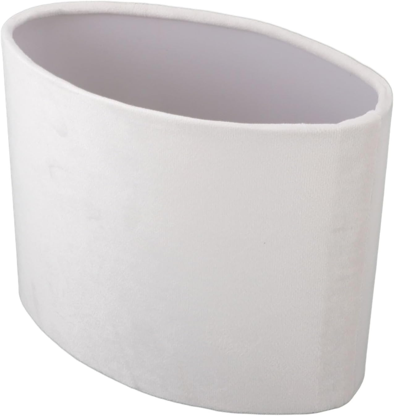 Phefop Decorative Oval Lamp Shade Cloth Lampshade, Soft Light for Eyes, Rustproof and Sturdy Material for Floor Lamp, Easy Install, Modern Style (White)