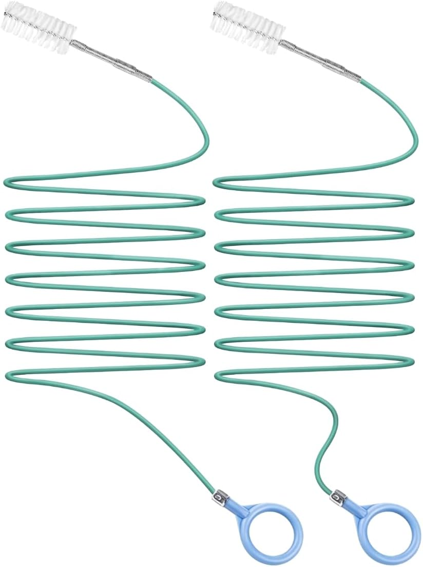 2-Packs Auto Sunroof Drain Cleaning Tool, Flexible Drain Brush Pipe Cleaners for Car, Tube Cleaning Brush Slim Drain Dredging Tool Perfect for Car Sunroof, Windshield Wiper Drain Hole (Green, 200CM) image number 1