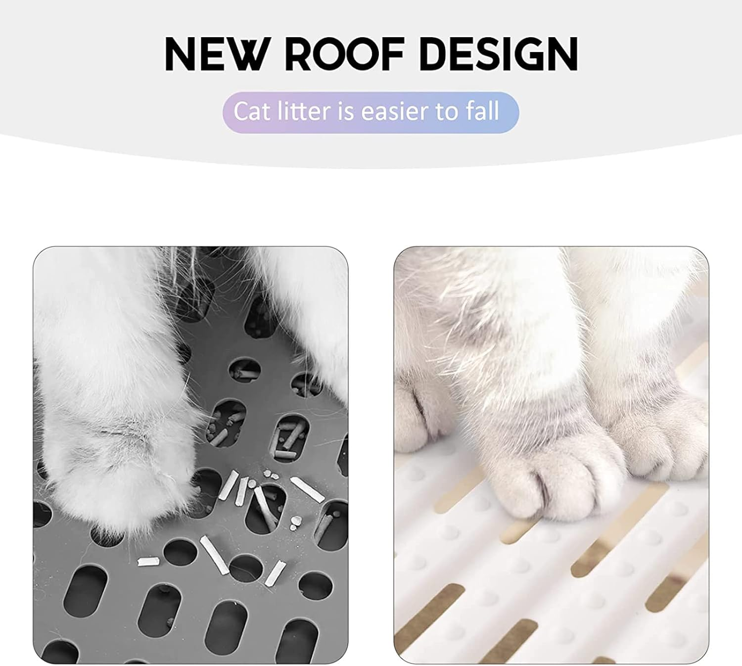 Cat Litter Box,Foldable Cat Litter Box with Lid, Anti-Splshing Cat Kitty Litter Pan, Large Cat Potty Front Entry Top Exit, Drawer Type Cat Toilet Easy Clean with Fashion Cat Litter Scoop