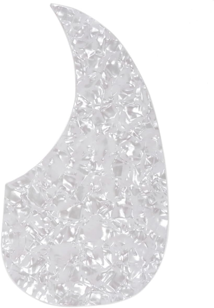 Musiclily Oversize Teardrop Acoustic Guitar Self-Adhesive Pickguard for Martin D28 Style Guitar, Black