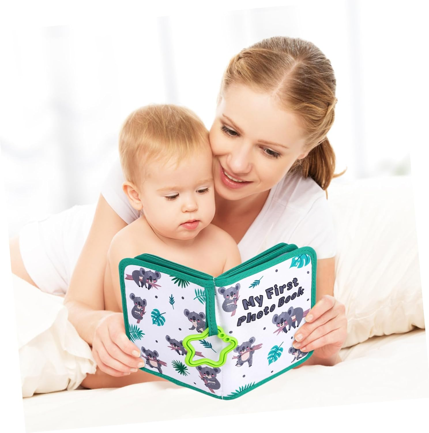 Cloth Growth Album Book Decorative Photo Album for Pages Edge Soft Keepsake Photo Book for Recording Precious Memories for Newborns and Families