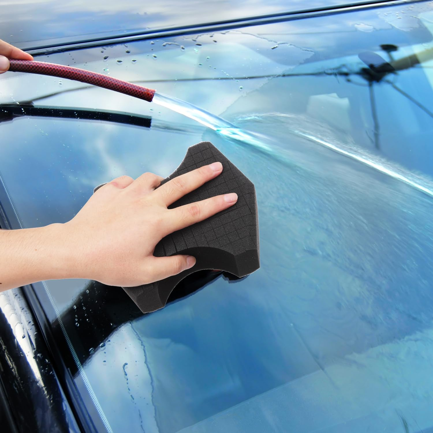 Car Wash Sponge, Non Scratch Car Sponges Soft Rinseless Foam Sponge for Detail Car Washing Cleaning image number 2