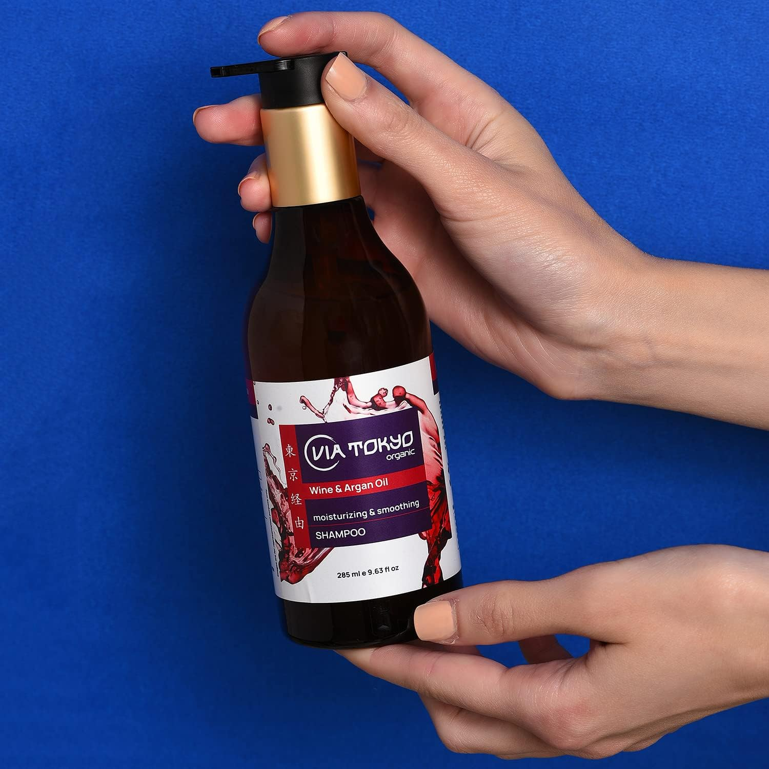 VIA TOKYO ORGANIC Wine & Argan Oil Shampoo for Hair Hydraitng and Naturally Smoothening, No Sulphates, No Paraben, 285Ml (AMZ22_VTSHWI1004) image number 1