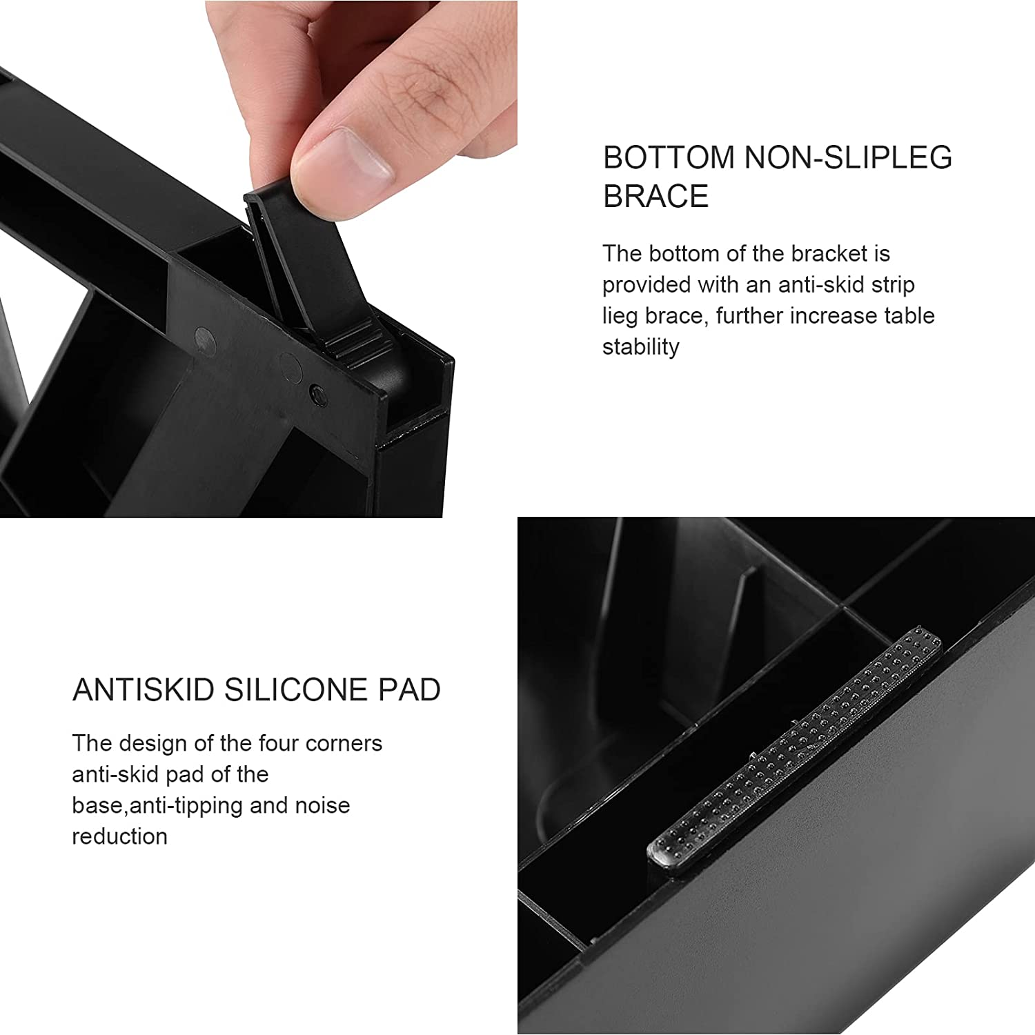 Elevated Dog Bowls Adjustable Raised Dog Bowl with 2 Stainless Steel Dog Bowls for Food and Water, Adjusts to 3 Heights Stand Non-Slip Pets Feeder Bowls Dish for Large Medium Small Dogs and Cats image number 2