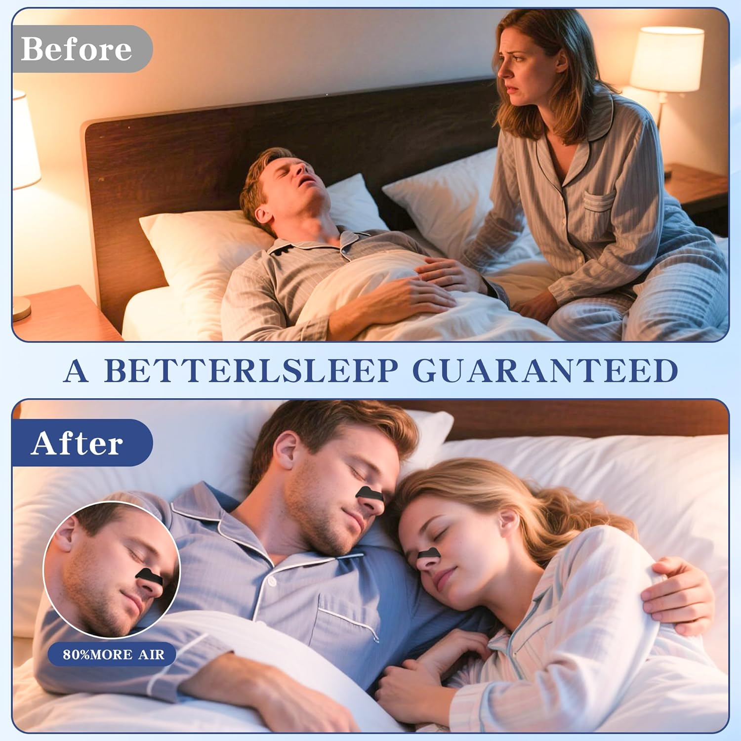 Globalshop Magnetic Breathing Nasal Strip (30 Pairs) - Skin Safe,Reduce Snoring,Improve Sleep Quality,Anti-Snoring Equipment for Home, Travel, Helps Long-Lasting Stop Snoring