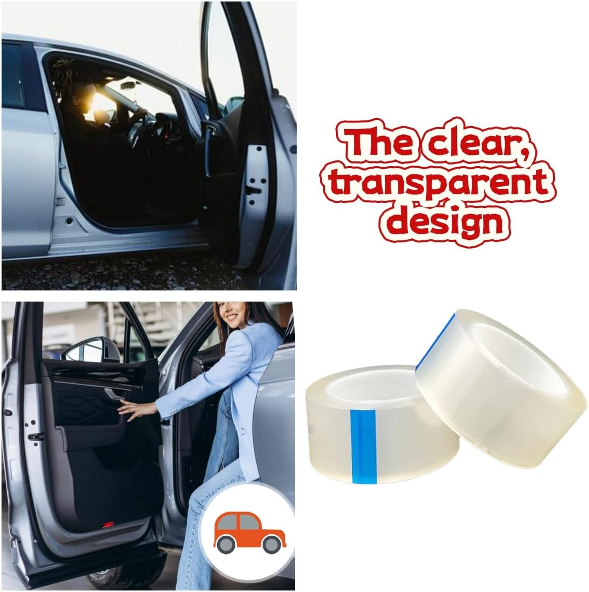 Clear Car Door Edge Guard Tape Invisible Anti,Edge Guards for Front and Rear Bumper Protection, Anti-Collision Protection Film,Resistant with Strong Adhesion Easy DIY Installation All image number 4