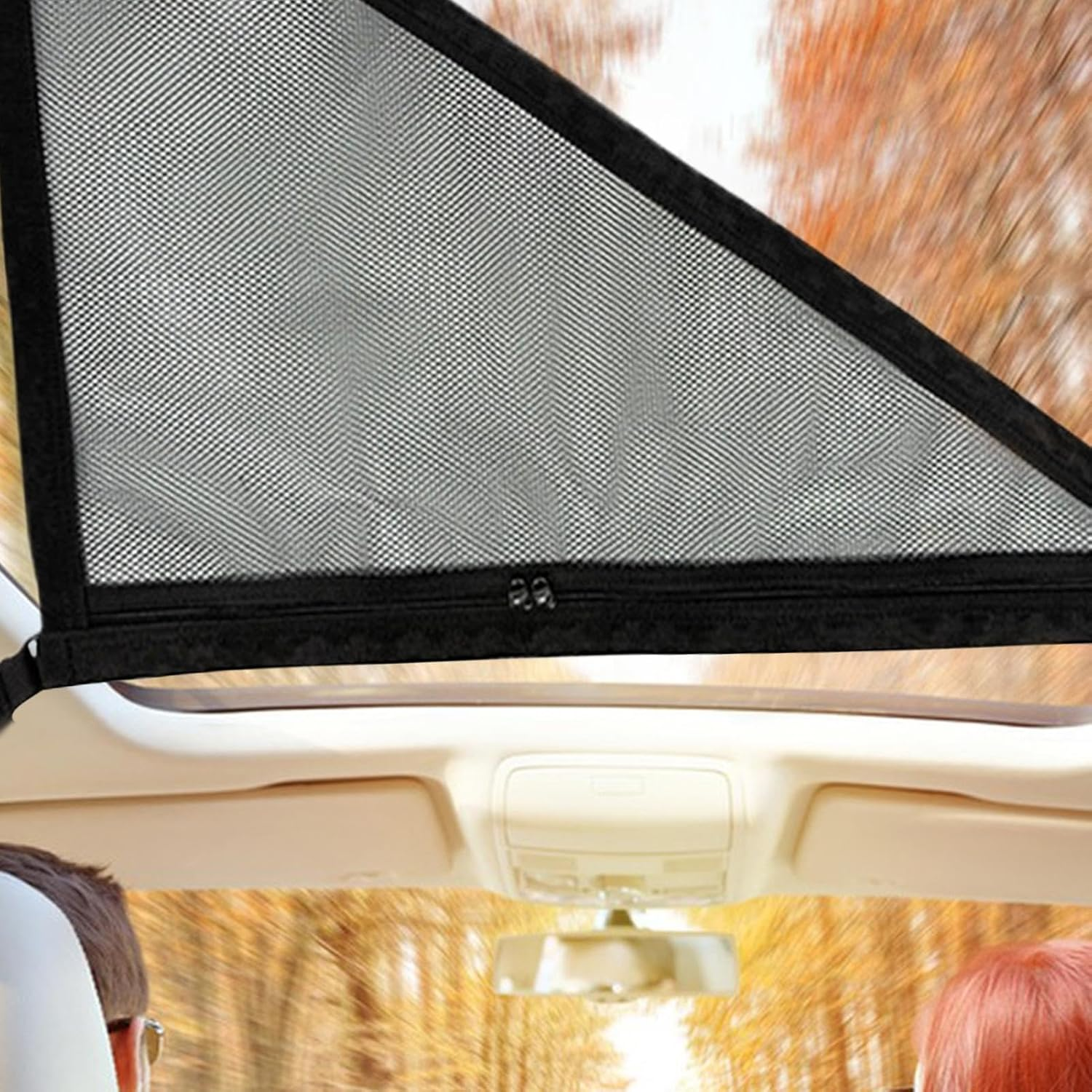 Car Ceiling Storage Net | Triangle Mesh Storage Organizer - Adjustable Straps, Heavy-Duty, Space-Saving Automobile Interior Accessories for Outdoor Adventure Long Distance Travel image number 6