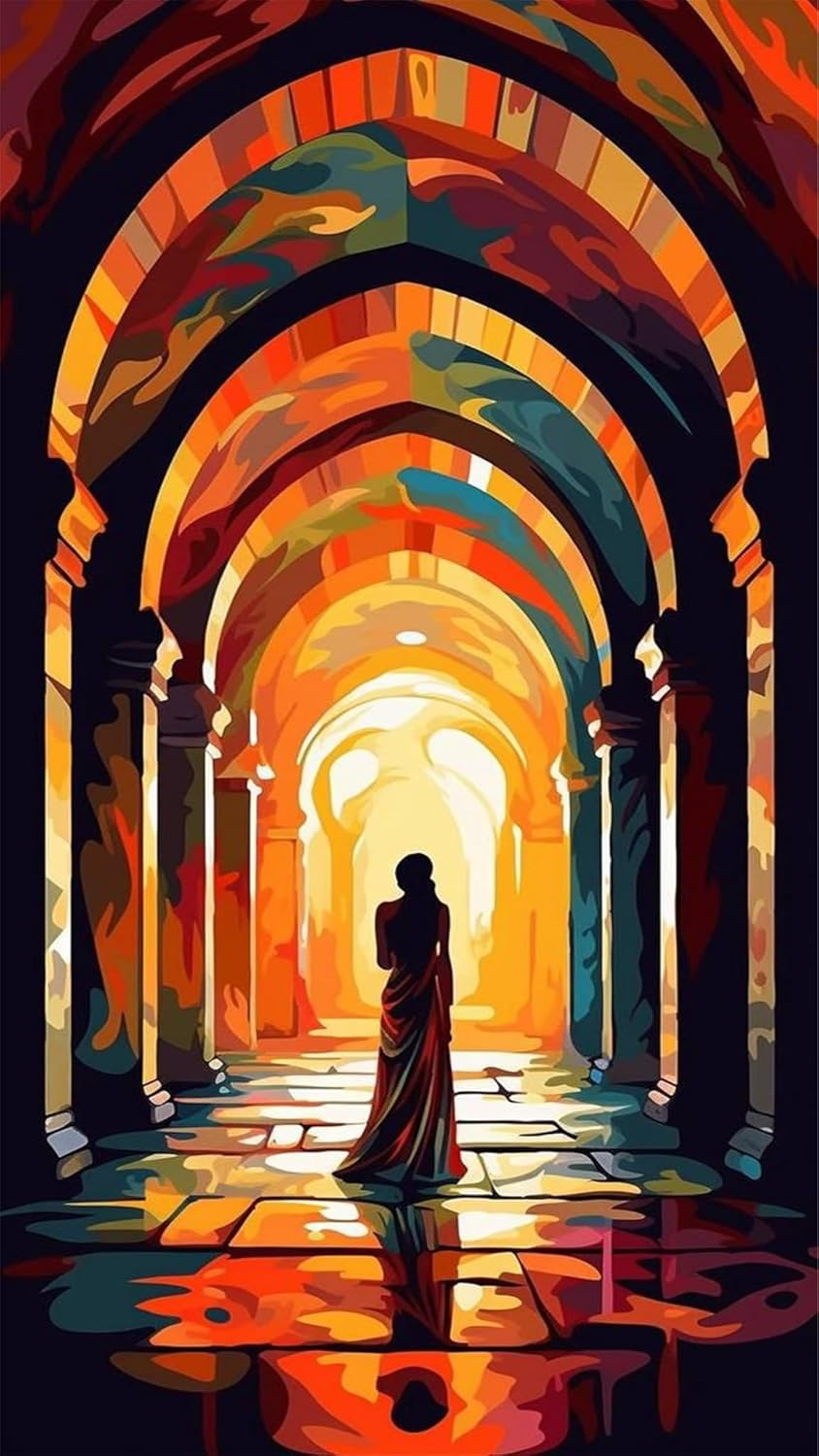 ARTGOTO Paint by Numbers for Adults for Wall Decoration (Frameless) - Large - 40 X 70 Cm - Adult Painting by Numbers - Landscape - Sunset - Paint by Numbers for Adults