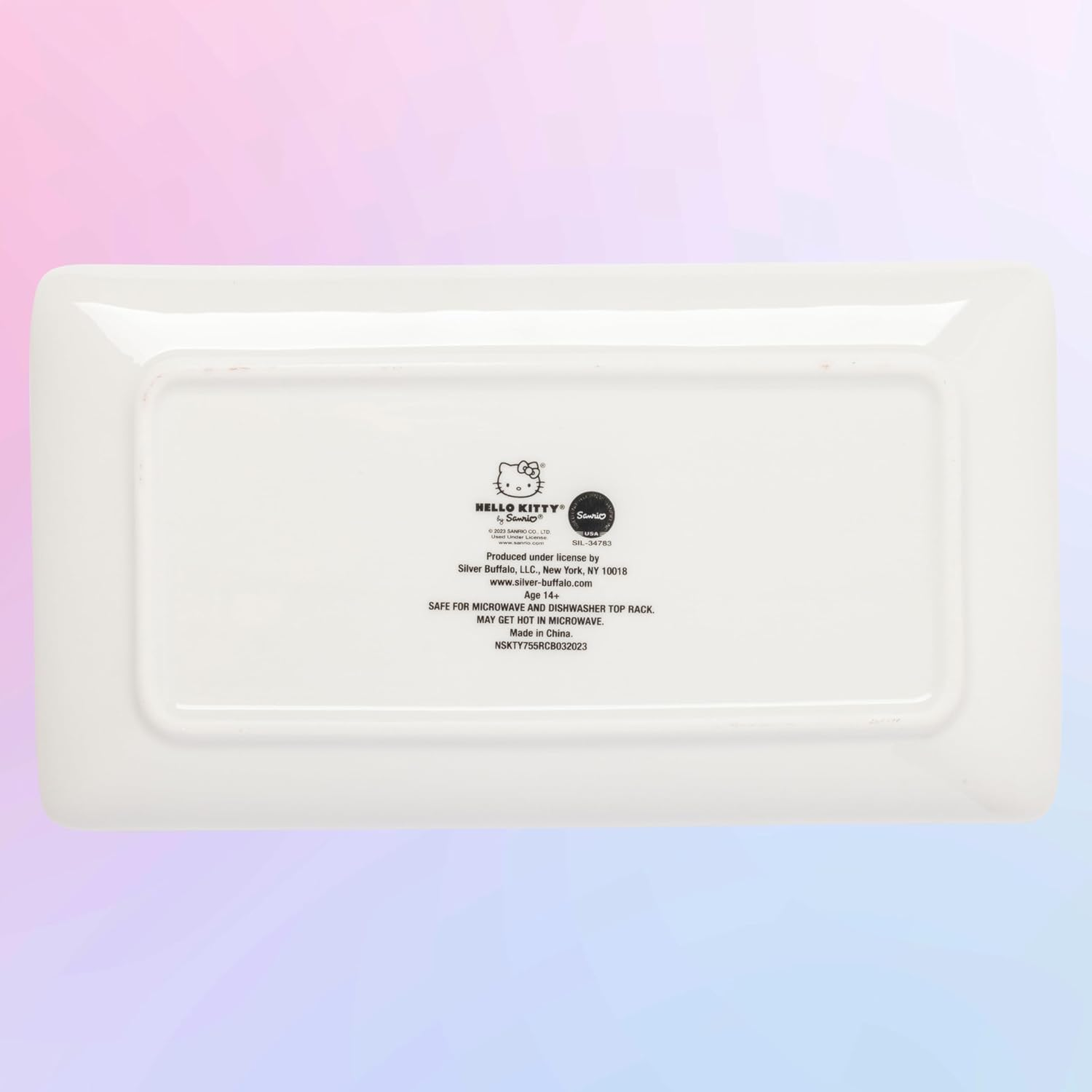 Silver Buffalo Hello Kitty Red and White Classic Boxed 3Pc Ceramic Sushi Set image number 1