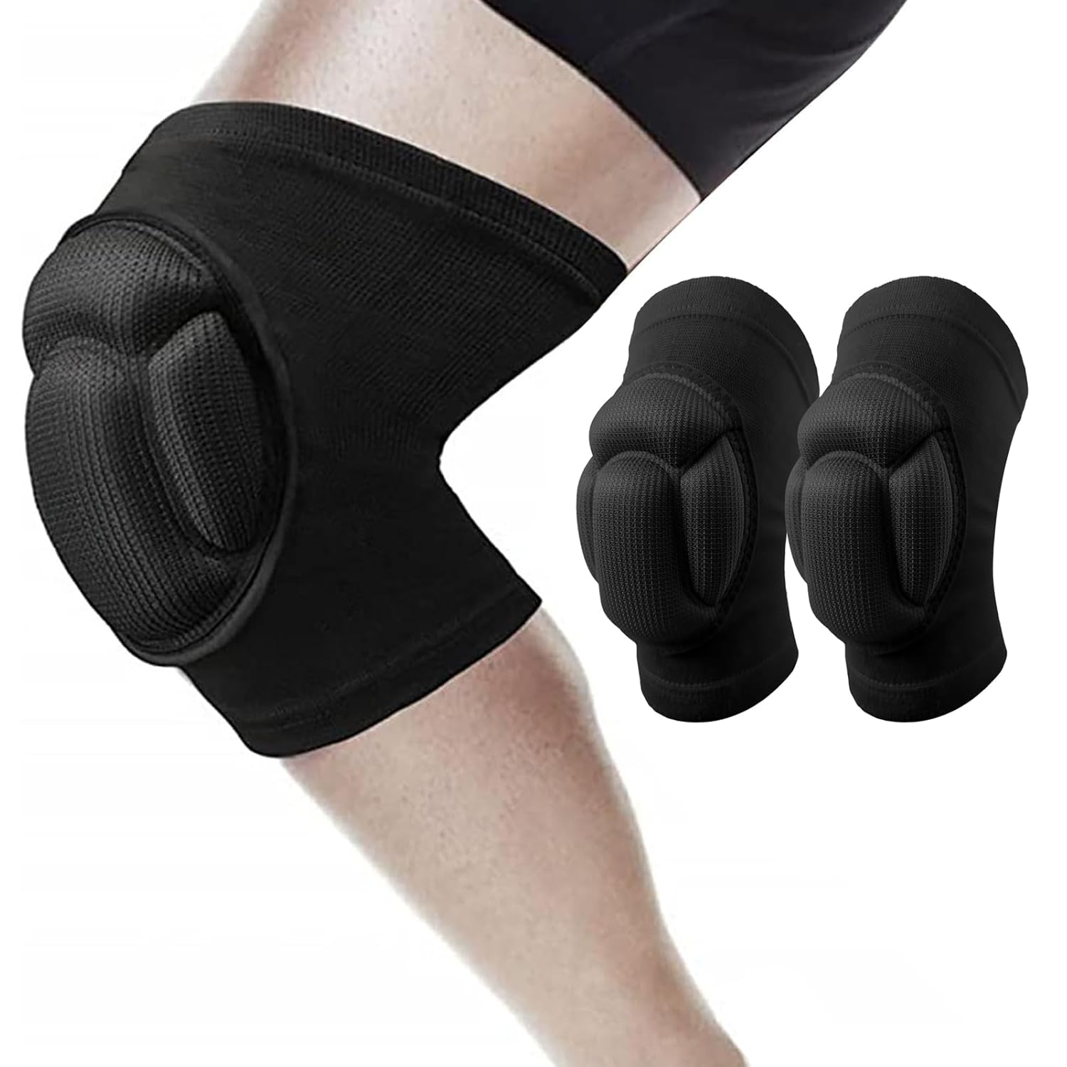 Knee Pads - Professional Grade Protective Gear with Shock Absorption & Non-Slip, Breathable Compression Knee Pads for Men/Women, Youth & Adults - Indoor/Outdoor Sports image number 5