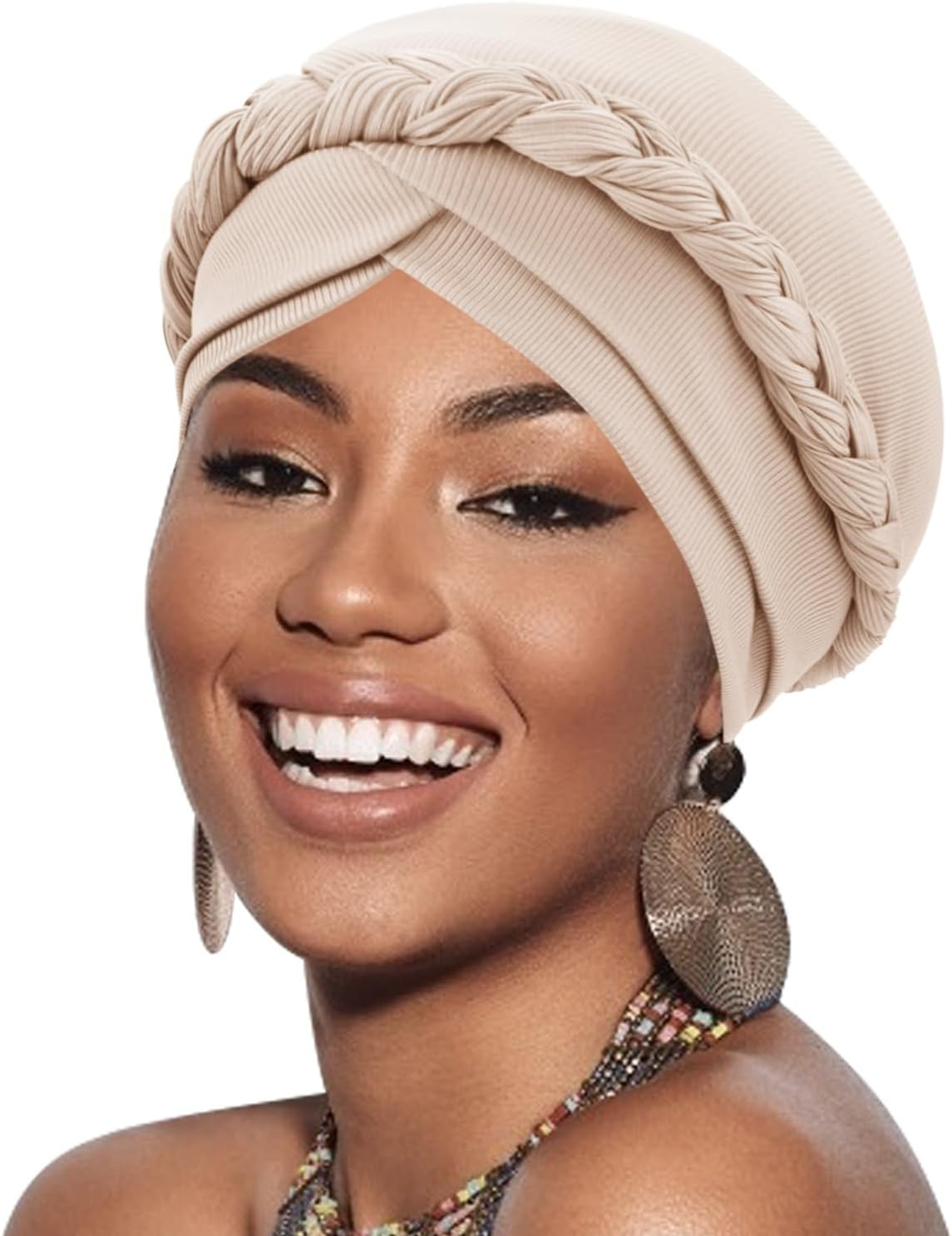 DRESHOW Women'S Warm Knitted Headband Winter Ear Warmers Crochet Head Wrap Thick Fleece Lining Hair Bands, 4Pcs Cross Style Set23M-A01Uk, 1 St&uuml;ck (4Er Pack)