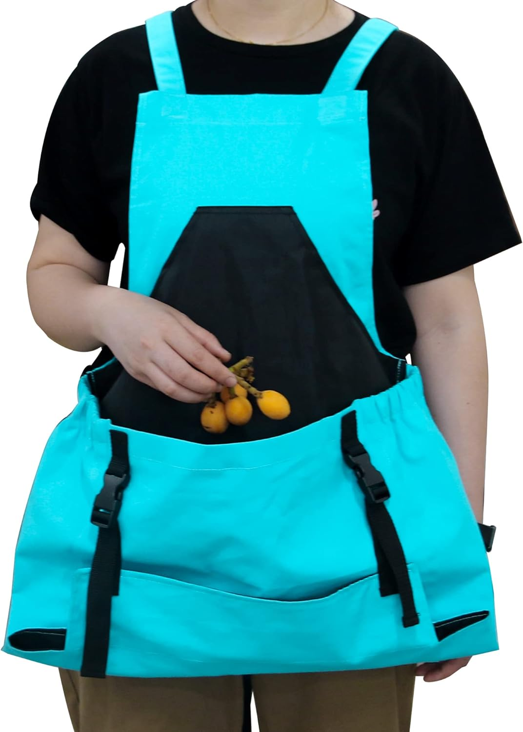 Gardening Apron with Pockets,Tool Apron for Women with Quick Release Lower Pocket, Washable Cotton and Adjustable Waist for Women Gardening Gift