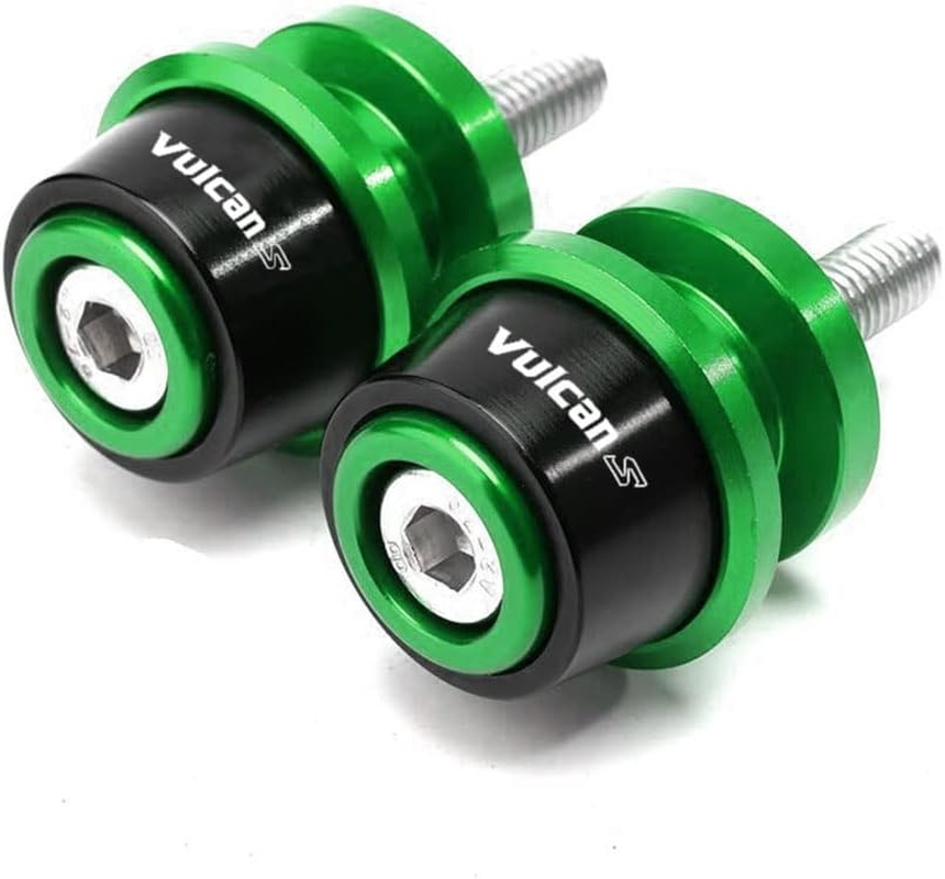 Motorcycle Accessories Aluminum Swing Arm Spools Slider Stand Screw Fits for KAWASAKI Vulcan S 650 2015-2024 2025 (Green) - Black image number 5