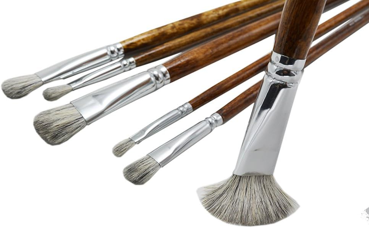 ZHOUXINXING Squirrel Hair Brush Watercolor Acrylic Paint Brush Set for Drawing Painting Art Supplies Brush Pen Artist Oil Painting Brushes