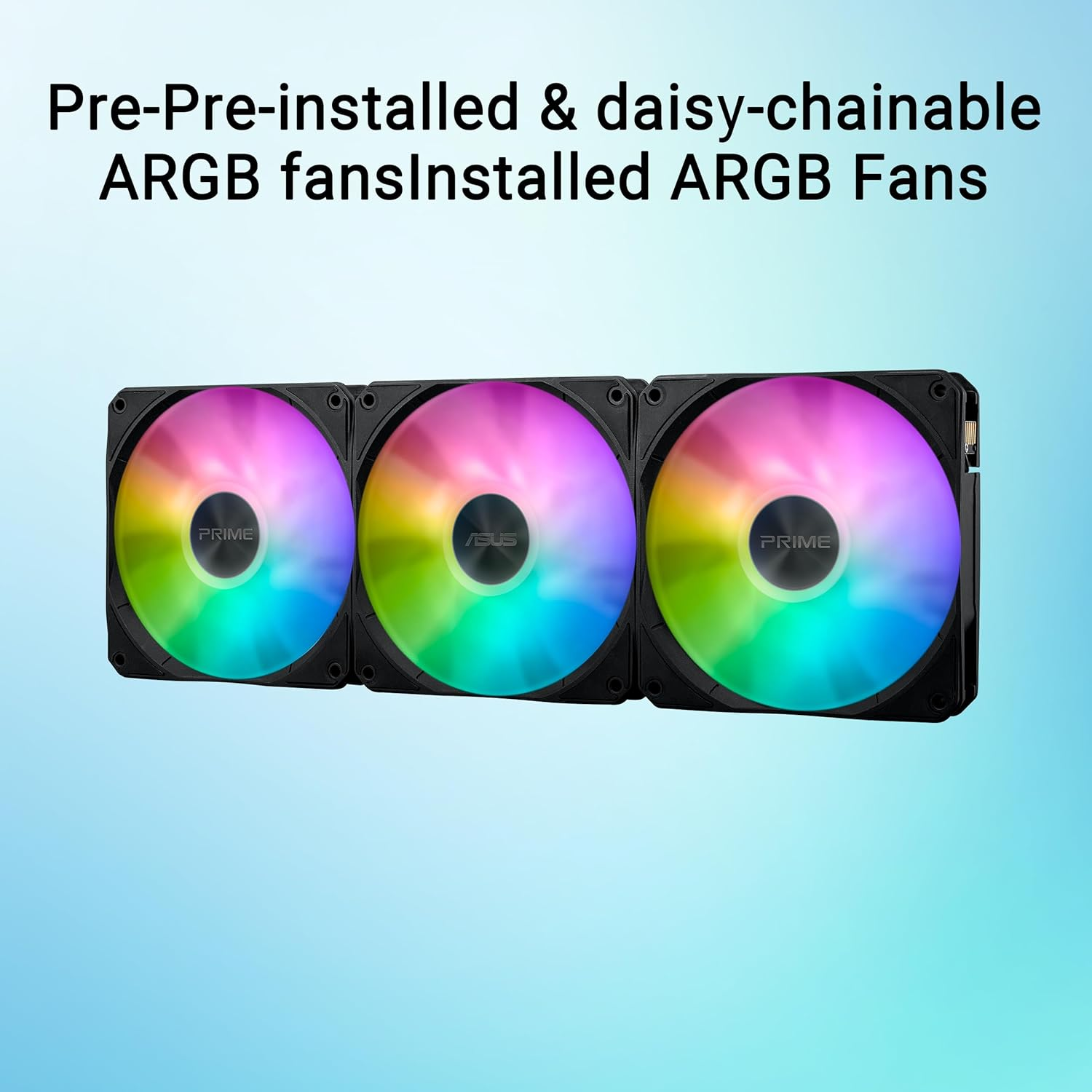 ASUS Prime LC ARGB LCD All-In-One CPU Liquid Cooler with Sharp Screen Showcasing CPU & GPU Information with Different Background, High-Performance Pump Armed with Robust Motor, Daisy-Chainable Fans image number 1