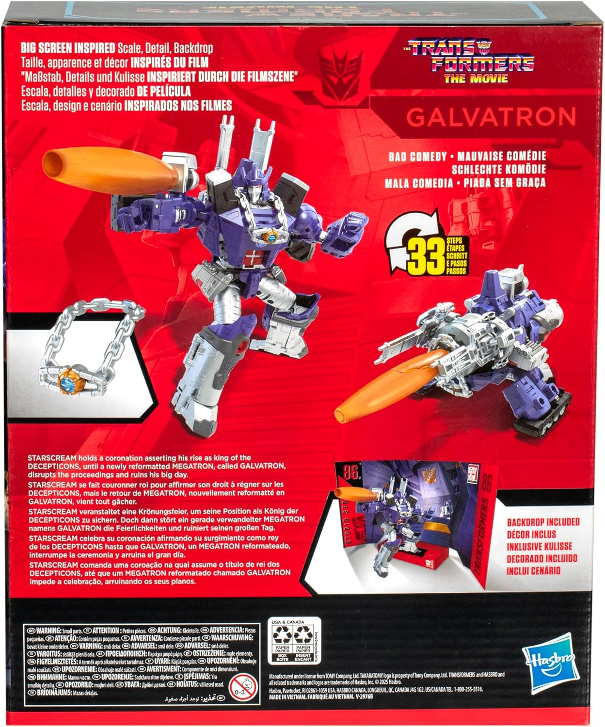 Transformers Toys Studio Series Leader Class the Transformers: the Movie 86-31 Galvatron, 8.5-Inch Converting Action Figure, Ages 8+ image number 3