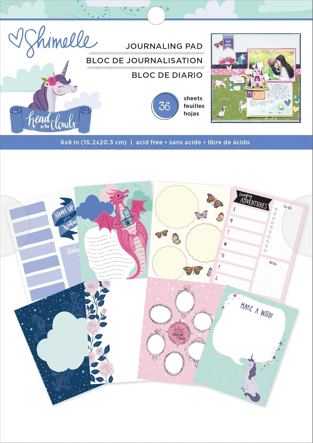 American Crafts - Shimelle Head in the Clouds Single-Sided Paper Pad 6"X 8" 36/Pkg