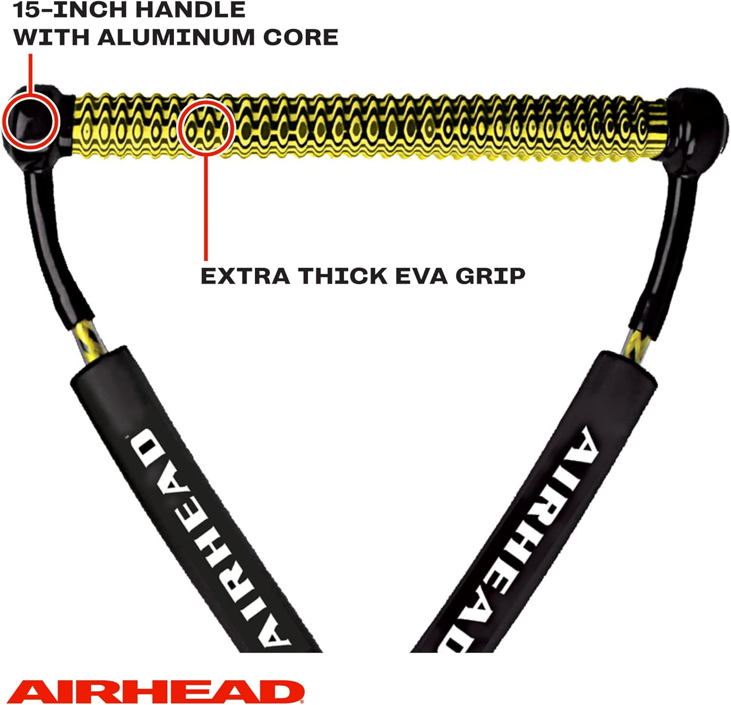 AIRHEAD Trick Handle Wakeboard Rope, 4 Sections, 75-Feet, Multiple Colors Available image number 4