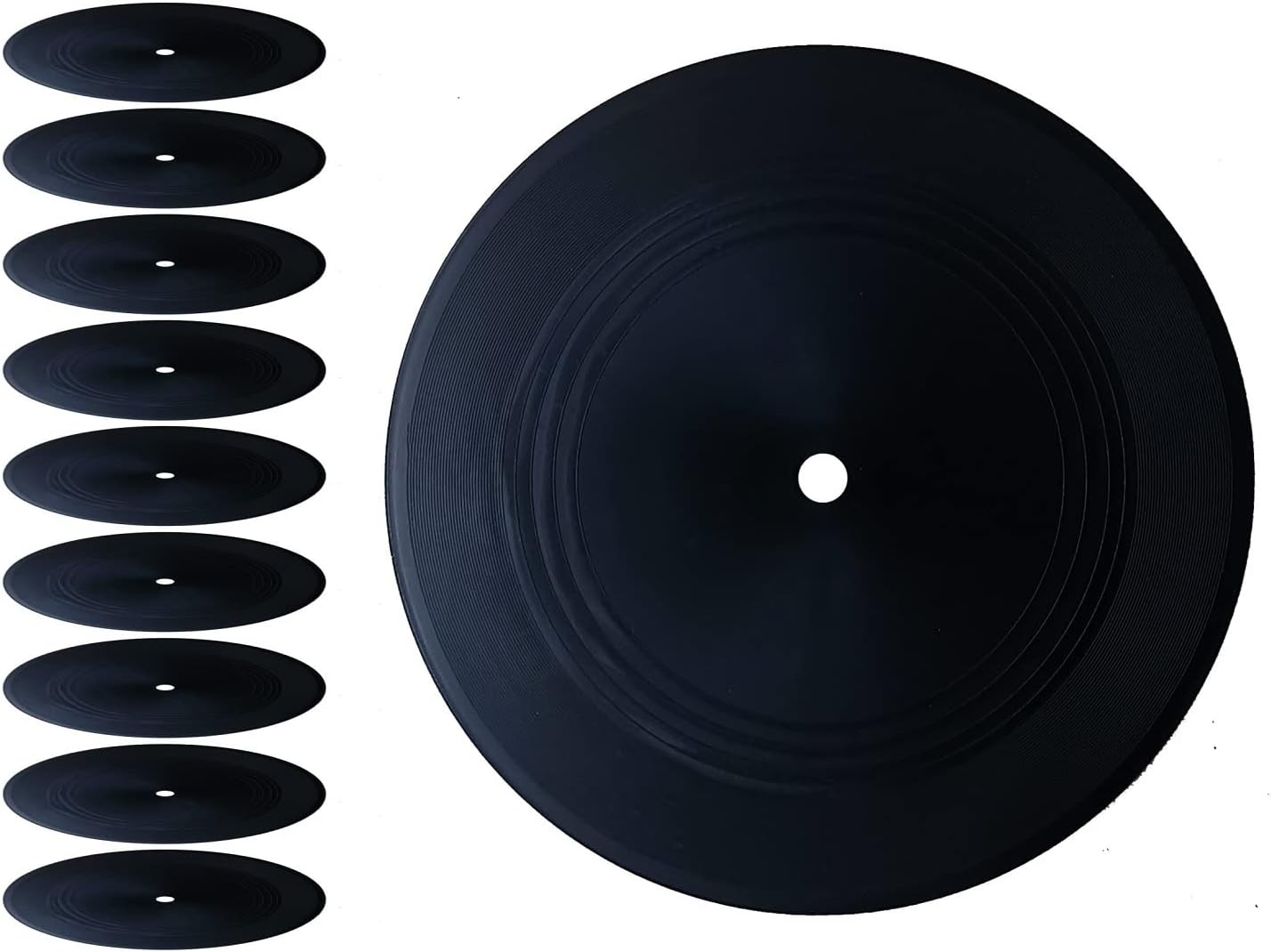 Mini ZOZI 7 Inch Blank Vinyl Records Fake 10 Pieces in 1 Pack for Indie Aesthetic Room Decor or Home Decor on Wall for Bedroom or Living Room Discos Music Studio Hip Hop Decorative Purpose