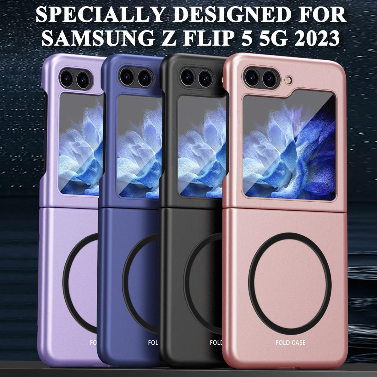 RUNGOS for Samsung Z Flip 5 Case Magsafe (Bare Metal Feel) [Strong Magnetic] [Slim Fit, Ultra Light] [Wireless Charging] Samsung Galaxy Z Flip 5 Case, Sturdy Shockproof Cover 2025 image number 7