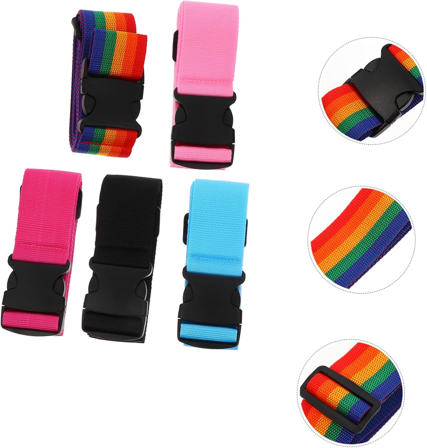 DOITOOL 5Pcs Luggage Straps Belts Suitcase Tie down Straps Buckle Strong Lash for Carry Luggage