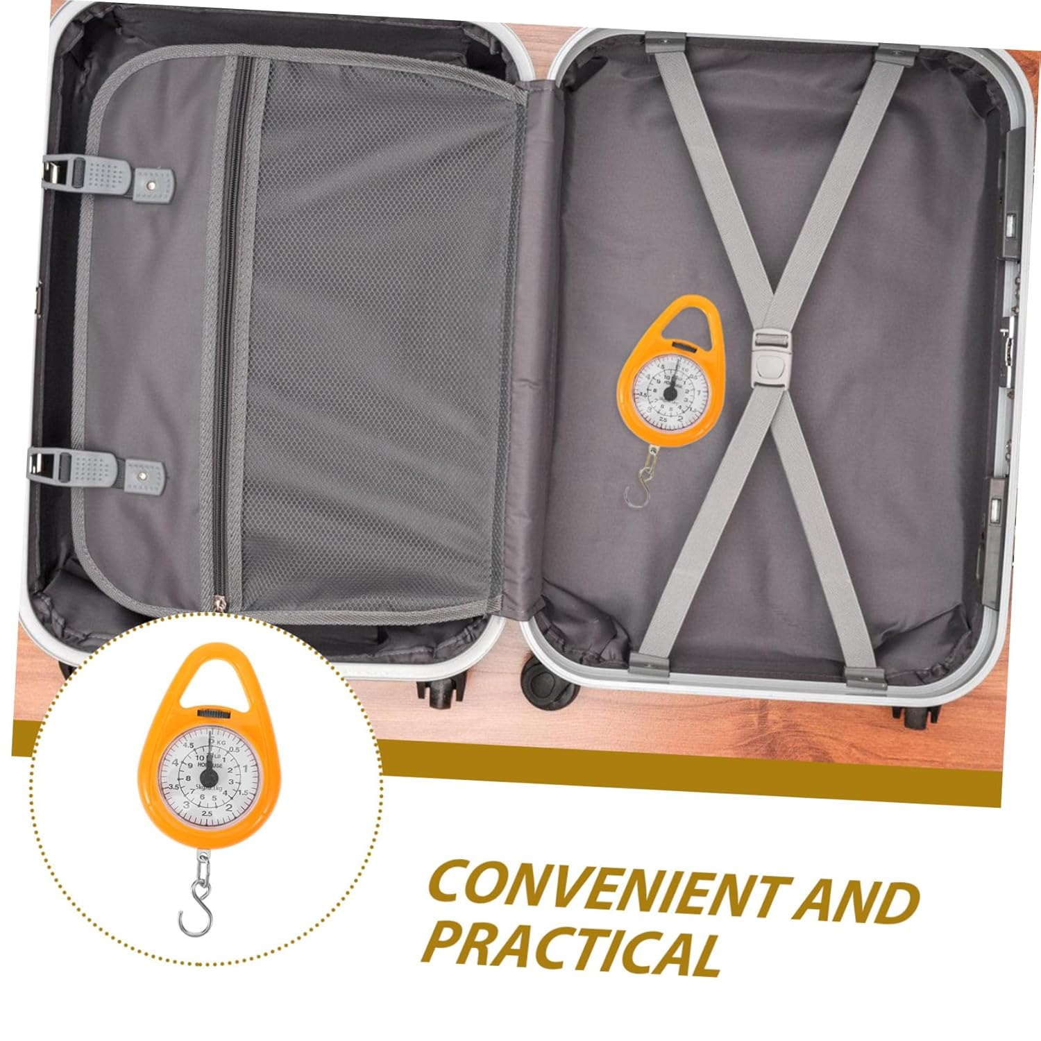NAMOARLY Spring Balance Portable Handheld Large Scales Suitcases Scale for Luggage Travel Hanging Weigh Steel image number 3