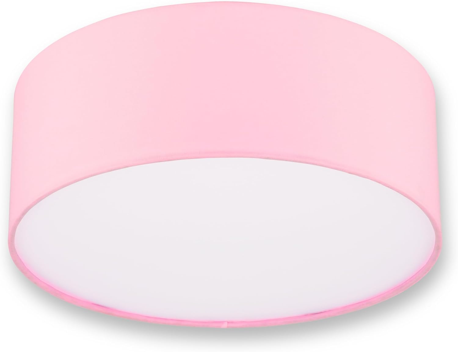 REV Ceiling Lamp 30 Cm round Ceiling Light with Fabric Shade in Modern Style - Ideal for Bedrooms, Living Rooms and Kids Bedrooms, Pink image number 4