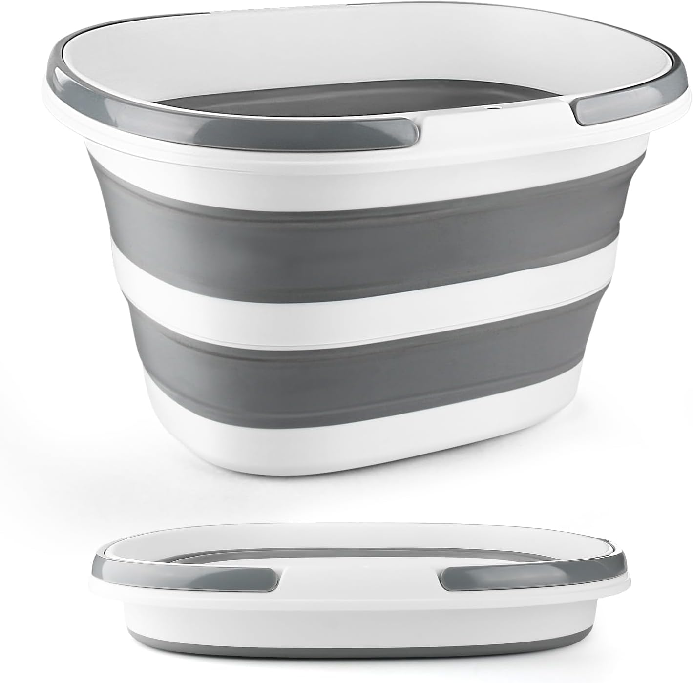 Collapsible Mop Bucket with Handle for Cleaning, 16L(4.2 Gallon) Silicone Square Mopping Bucket for Windows Cleaning or Car Washing, Cleaning Supplies Organizer Plastic Bucket for Storage image number 3