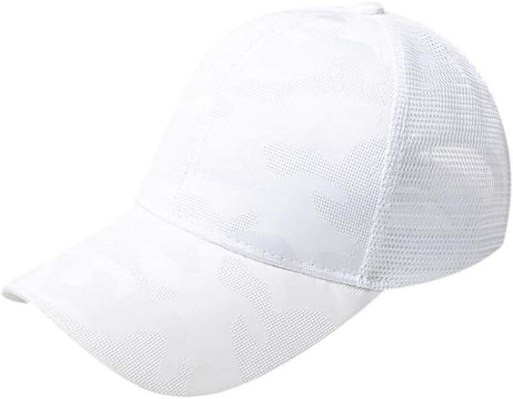 Yizhichu19900502 Womens Messy High Bun Ponytail Camouflage Baseball Cap Adjustable Trucker Hat image number 1