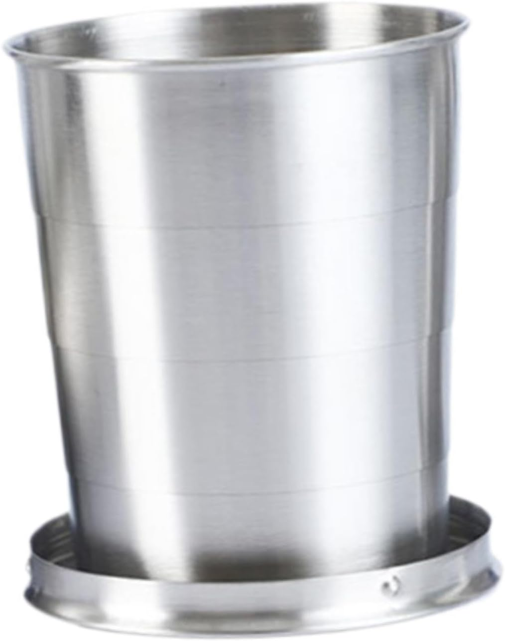 Eigell Collapsible Mug Telescopic Stainless Steel Mug Tough with Keychain Reusable Folding Mug Metal Cup for Water Camping Hiking